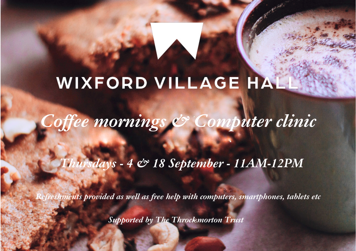 September Coffee Mornings and Computer Clinic