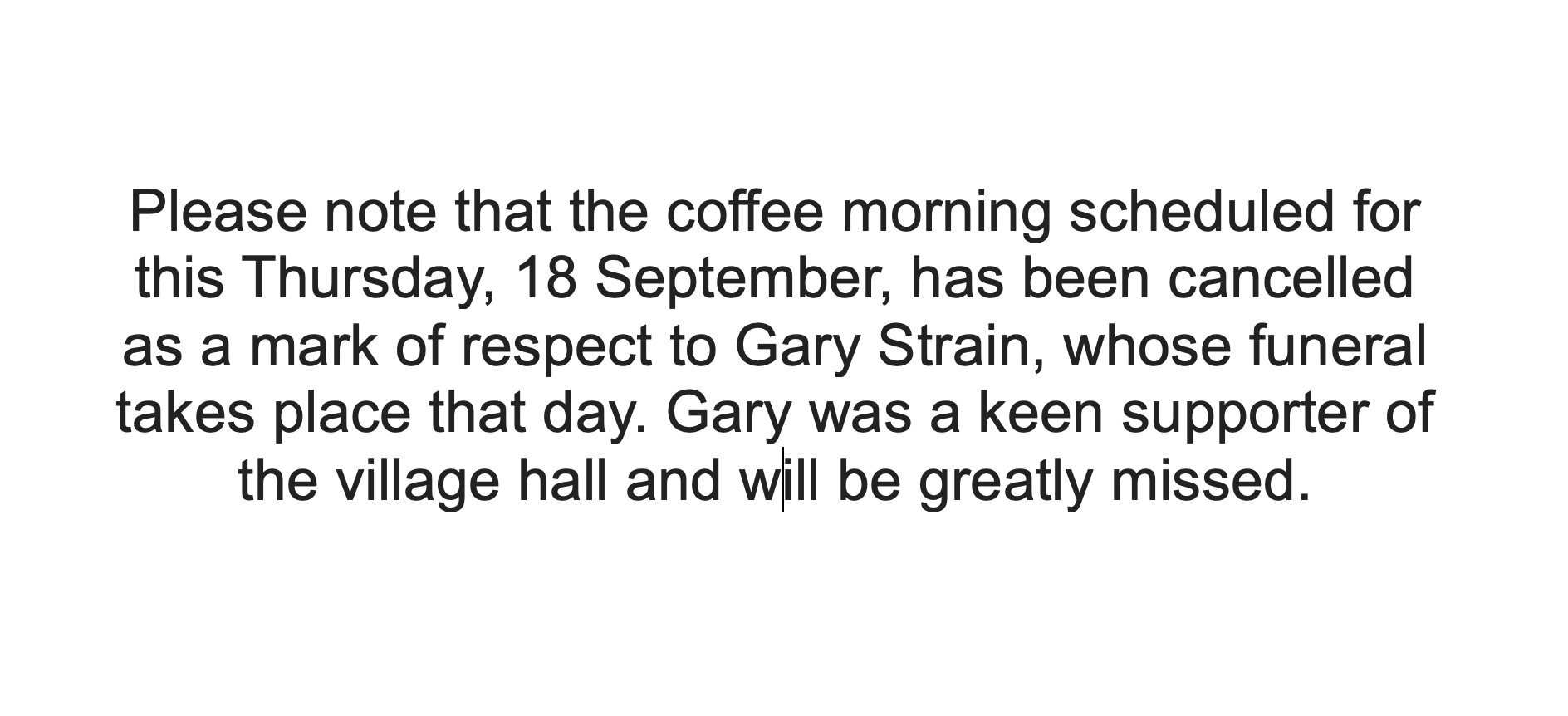 UPDATED September Coffee Mornings and Computer Clinic